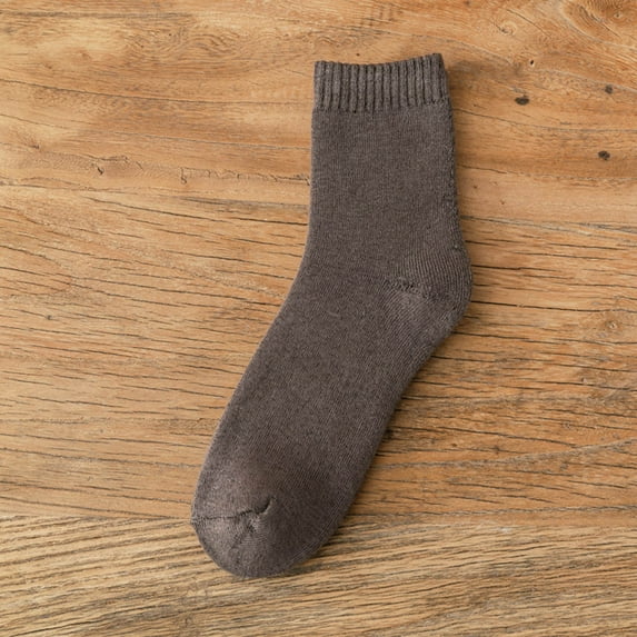 Dyfzdhu Womens Socks Autumn Winter Plus Velvet Padded Thermal Towel Socks Solid Color Ladies Long Cotton Socks Gifts For Women