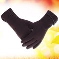 thumbnail image 1 of Dyfzdhu Womens Using Phone Gloves Thick Fleece Lined Windproof Winter Warm Gloves Coffee, 1 of 2
