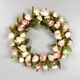 Dyfzdhu Wreaths for Front Door Roses Wreath Plastic Artificial Plant