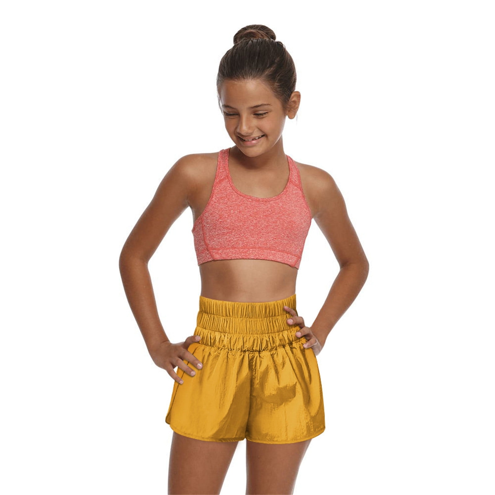Dyfzdhu youth girls shorts children girl casual shorts kids workout gym