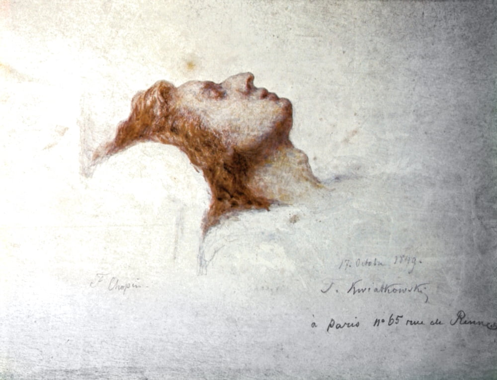 Dying Chopin (Chopin Sul Letto Di Morte) Canvas Art -  (36 x 24)