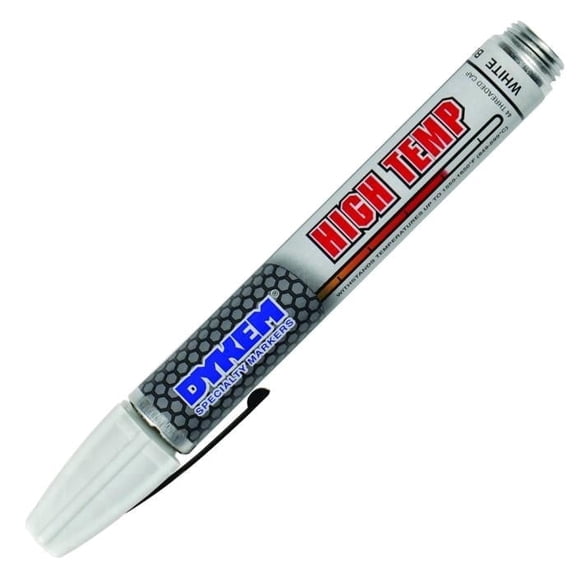Dykem High Temp White Fusing Pen, Medium Point