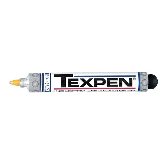 Dykem Industrial Marker, Fine Tip, Yellow Color Family, Paint 16060
