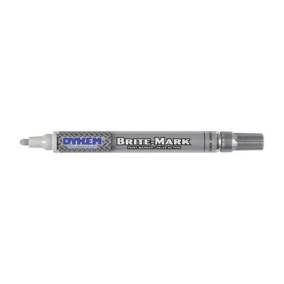Dykem Paint Marker, Medium Tip, Silver Color Family, Paint 84050