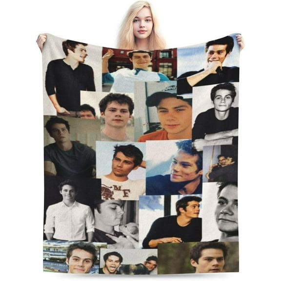 Dylan Actor O''Brien Throw Blanket Flannel Blanket Warm Soft Microfiber Blanket for Living Room Couch Sofa Bedroom Decor Gifts 80"x60"