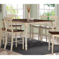 Dylan Counter Height Dining Table, Oak Finish with Buttermilk Legs