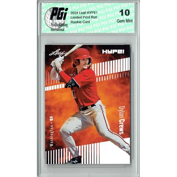 Dylan Crews 2024 Leaf Hype #142 Only 5000 Made Rookie Card PGI 10