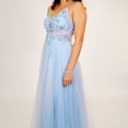 thumbnail image 1 of Dylan & Davids Long Jeweled Beaded Tulle Prom Dress, 1 of 2