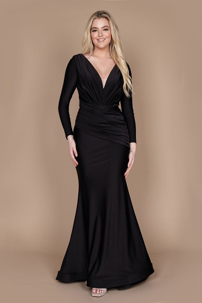 Dylan & Davids Long Sleeve Formal Fitted Evening Dress - Walmart.com Dylan & Davids Long Sleeve Formal Fitted Evening Dress - Walmart.com