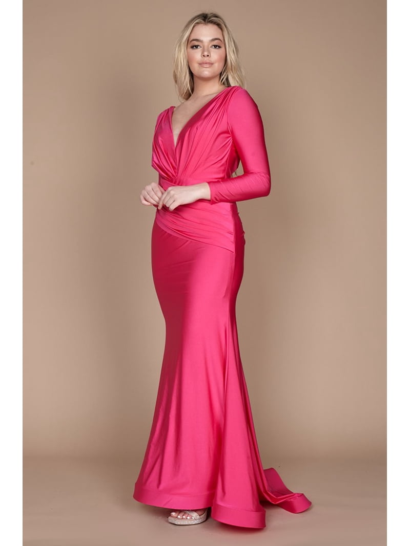 green emerald velvet dress Long Sleeve Long Glitter-Lace Prom Dress CD989 Paris Blue / 2 main image 0