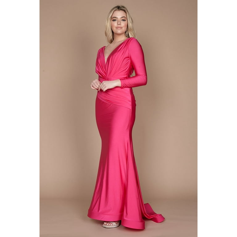 Dylan Davids Long Sleeve Formal Fitted Evening Dress Walmart