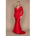 thumbnail image 1 of Dylan & Davids Long Sleeve Formal Fitted Evening Dress, 1 of 9