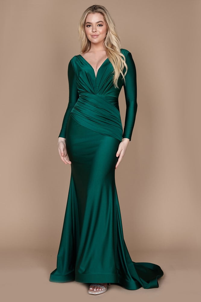 green emerald velvet dress F-72 Texas Party Dress – Miaminovias.com