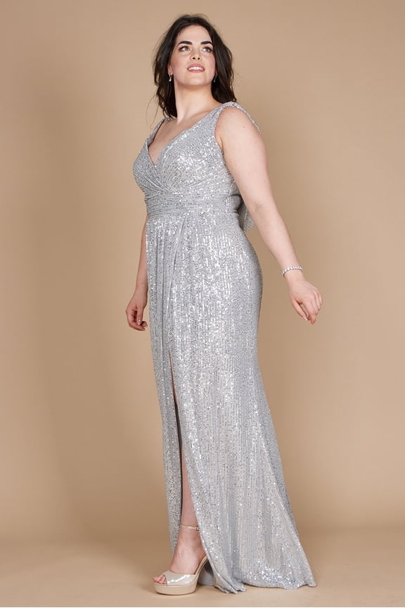Plus Size Formal Dress Fully Sequin Gown