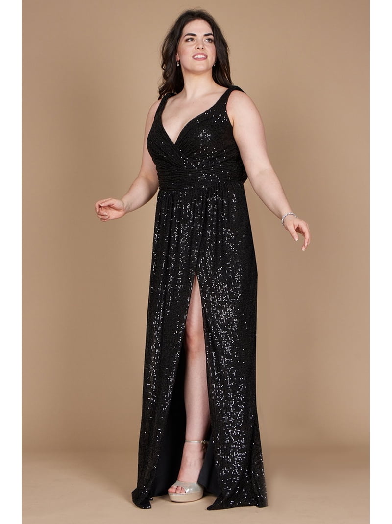 Dylan & Davids Plus Size Formal Dress Fully Sequin Gown - Walmart.com
