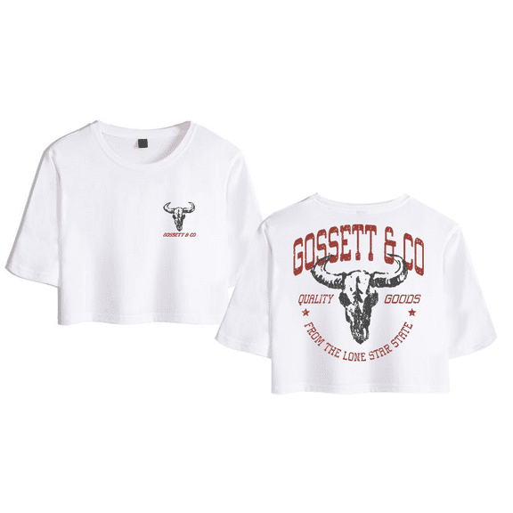 Dylan Gossett Merch Quality Goods Skull Crop Top Fashion Graphic T-shirt Women Girl Short Sleeve