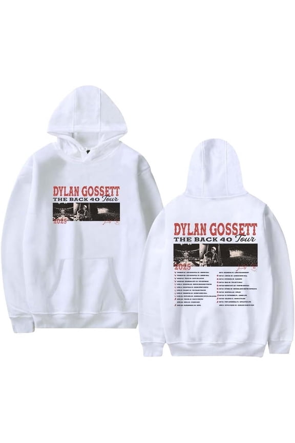 Dylan Gossett Merch The Back 40 Tour 2025 Hoodie Unisex Pocket Drawstring Sweatshirt Fashion Pullover