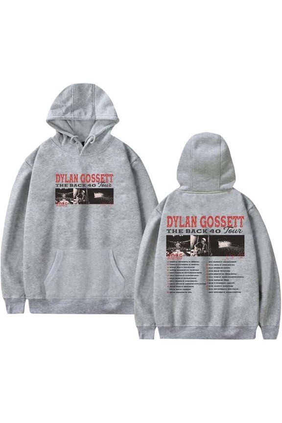 Dylan Gossett Merch The Back 40 Tour 2025 Hoodie Unisex Pocket Drawstring Sweatshirt Fashion Pullover