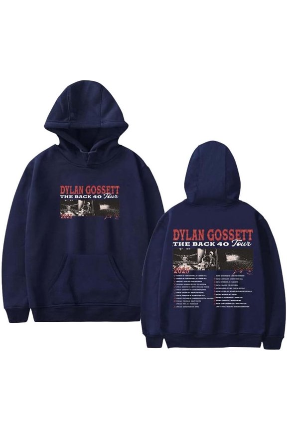 Dylan Gossett Merch The Back 40 Tour 2025 Hoodie Unisex Pocket Drawstring Sweatshirt Fashion Pullover