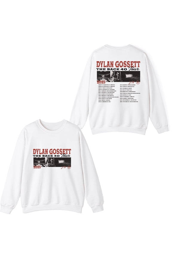 Dylan Gossett Merch The Back 40 Tour 2025 Sweatshirt Unisex Fashion Round Neck Long Sleeve Casual Pullover
