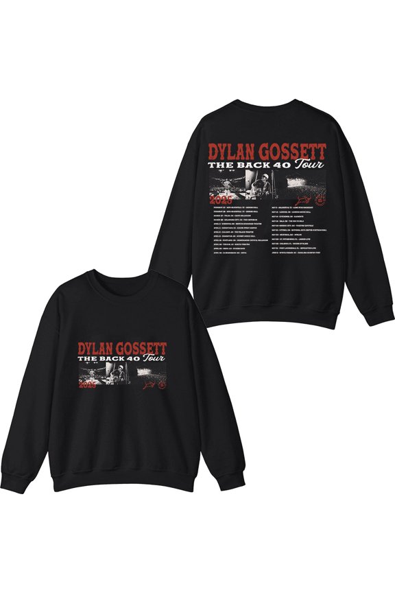 Dylan Gossett Merch The Back 40 Tour 2025 Sweatshirt Unisex Fashion Round Neck Long Sleeve Casual Pullover