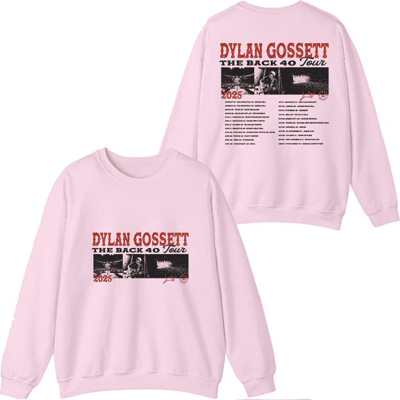 Dylan Gossett Merch The Back 40 Tour Crewneck Sweatshirt Men Women Long Sleeve Graphic Top