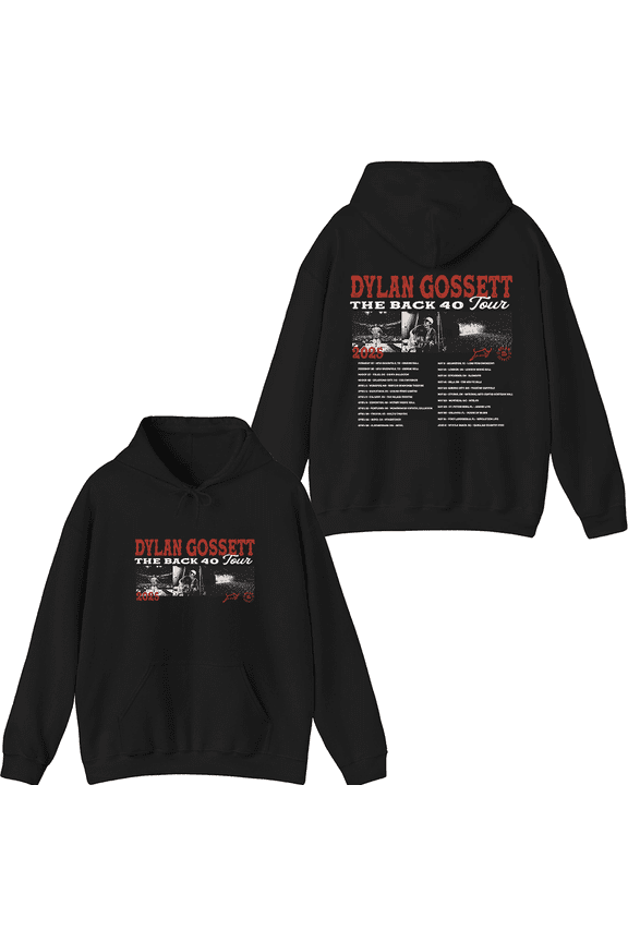 Dylan Gossett Merch The Back 40 Tour Hoodie Graphic Hoodies Men Women Long Sleeve Pullover Tops