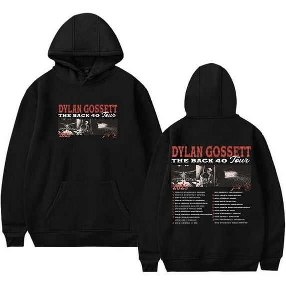 Dylan Gossett The Back 40 Tour 2025 Merch Hoodie Pockets Drawstring Unisex Hooded Sweatshirt Fashion Clothing