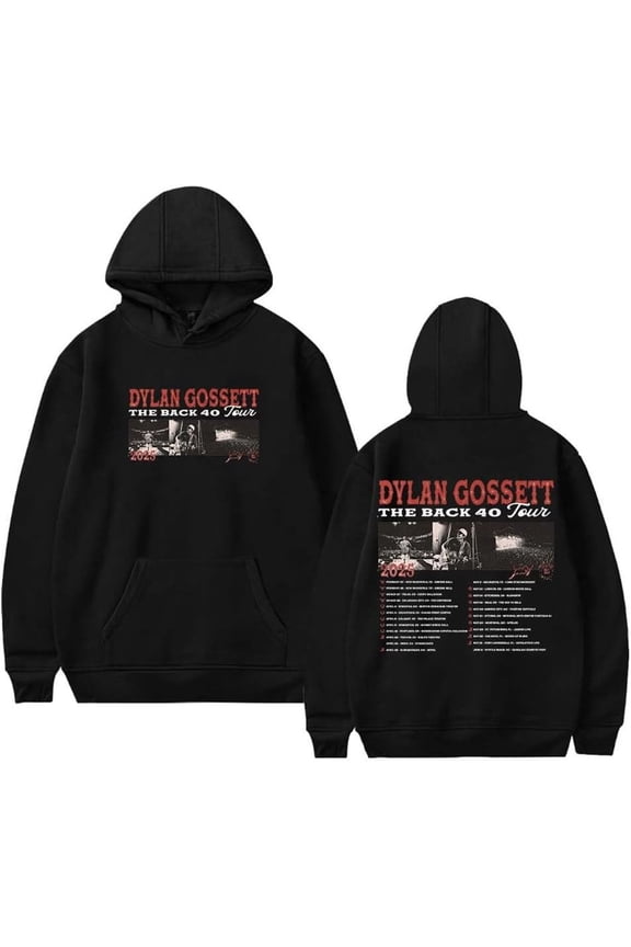 Dylan Gossett The Back 40 Tour 2025 Merch Hoodie Pockets Drawstring Unisex Hooded Sweatshirt Fashion Clothing