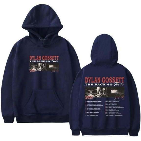 Dylan Gossett The Back 40 Tour 2025 Merch Hoodie Pockets Drawstring Unisex Hooded Sweatshirt Fashion Clothing