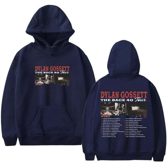 Dylan Gossett The Back 40 Tour 2025 Merch Hoodie Pockets Drawstring Unisex Hooded Sweatshirt Fashion Clothing