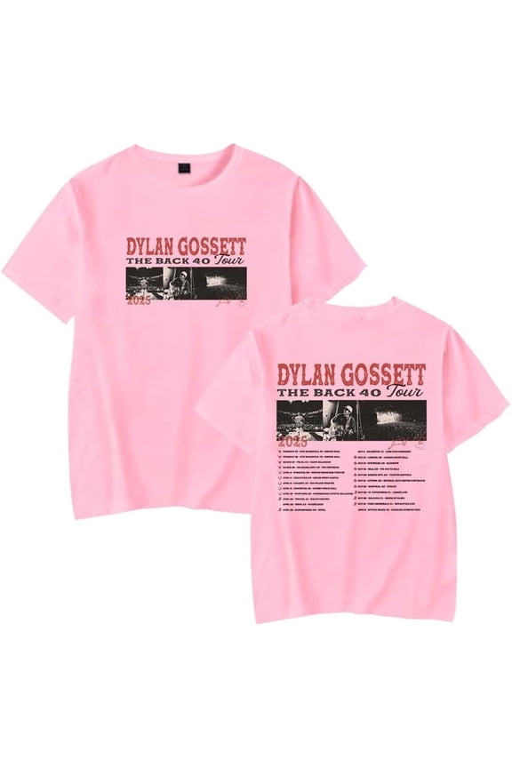 Dylan Gossett The Back 40 Tour 2025 Merch Short Sleeve T-shirt Unisex Fashion Crew Neck Top