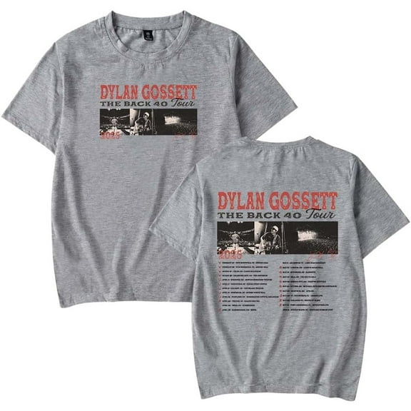 Dylan Gossett The Back 40 Tour 2025 Merch Short Sleeve T-shirt Unisex Fashion Crew Neck Top