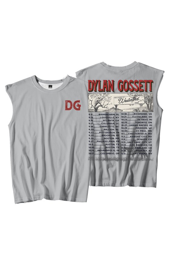 Dylan Gossett The Westward Tour 2025 Tank Tops Unisex Sleeveless Vest Women Men Outdoor Streetwear Tops