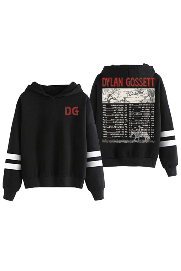 Dylan Gossett The Westward Tour Hoodie Pocketless Parallel Bars Sleeve Streetwear Women Men Hooded Sweatshirt