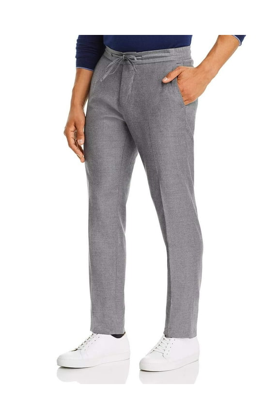 Classic Fit Drawstring Wool Pants - 100% Exclusive Gray 34R