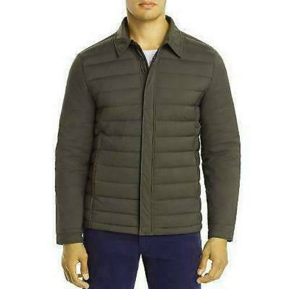 Dylan Gray Mens Shift Down Channel Full-Zip Jacket Olive Green S MSRP $398