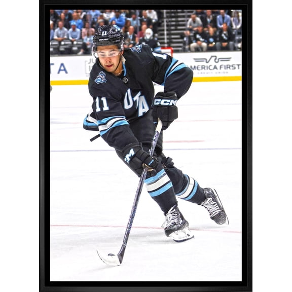 Dylan Guenther 20x29 Framed CanvasUtah Mammoth - Officially Licensed NHL Wall Art