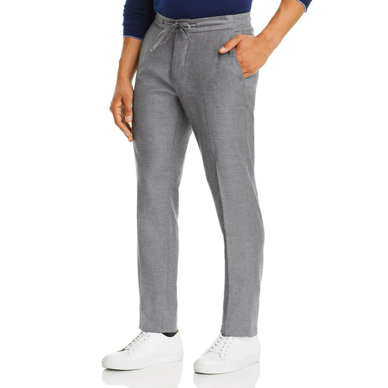 Grey Stretch Slacks - Lowes Menswear