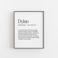 Dylan Name Meaning Wall Art Print, Son Of The Sea Minimalist Decor ...