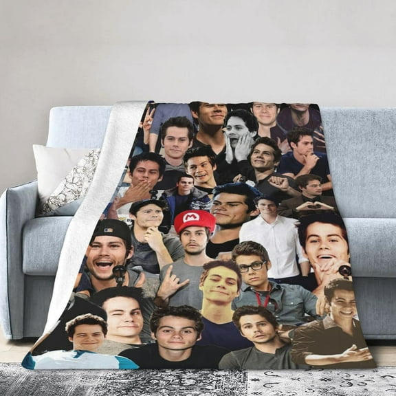 Dylan O''Brien Collage Blanket Fleece Ultra-Soft Micro Throw Soft Blankets for Couch Sofa Bed 50"X60"