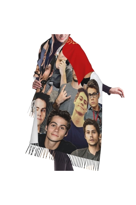 Dylan O'Brien Shawl Wrap For Womens Winter Warm Long Soft Scarf Pashmina Shawl Scarves