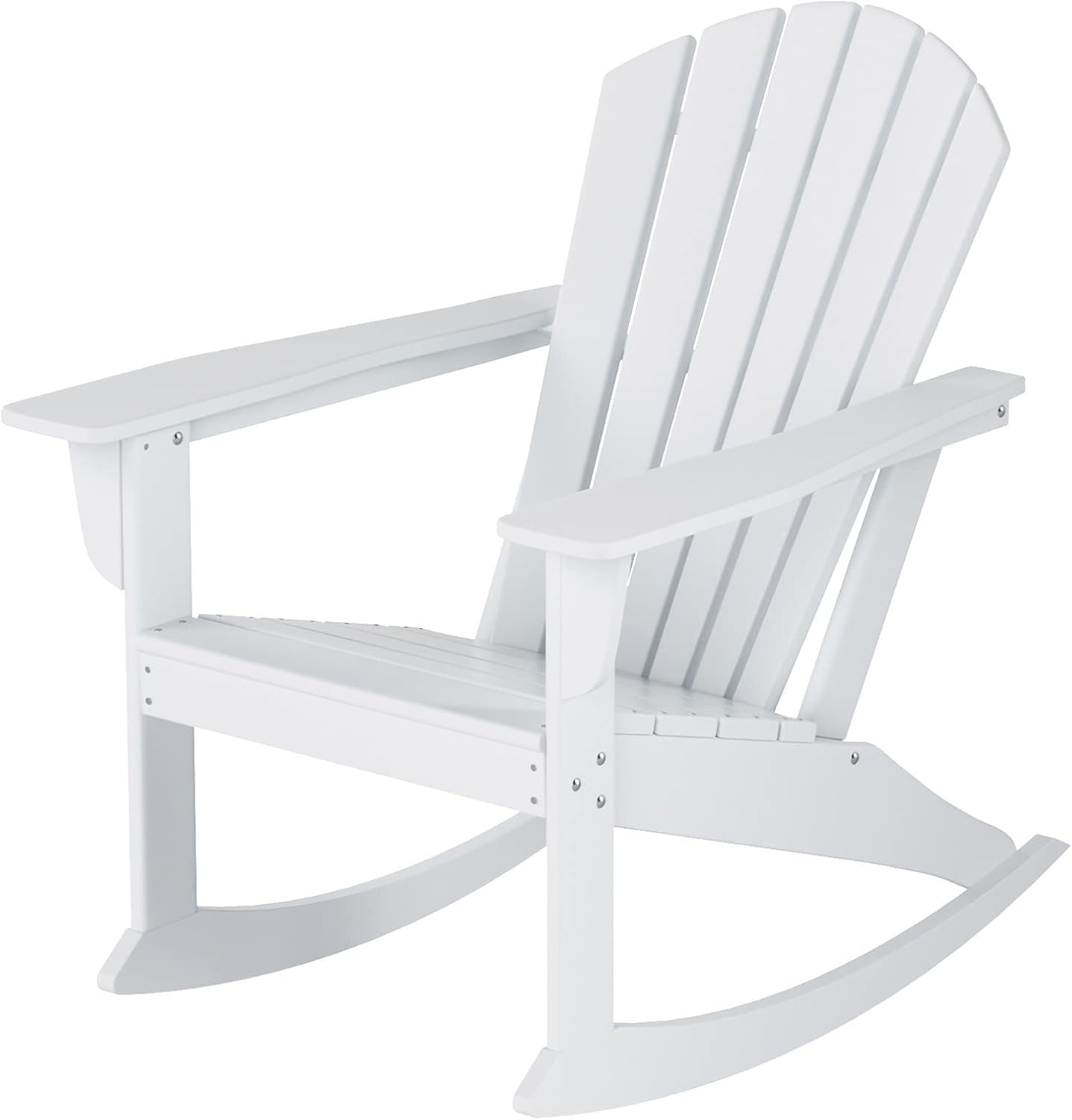 Dylan Outdoor Rocking Chair All Weather Poly Lumber Seashell Adirondack