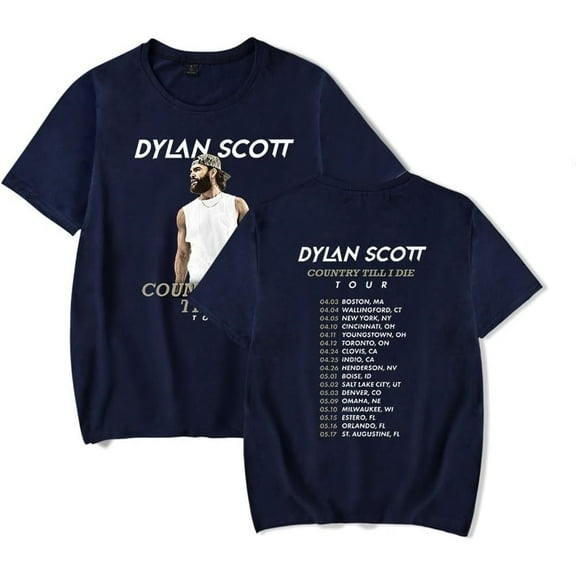 Dylan Scott Country Til I Die Tour Merch Short Sleeve T-shirt Unisex Fashion Crew Neck Top