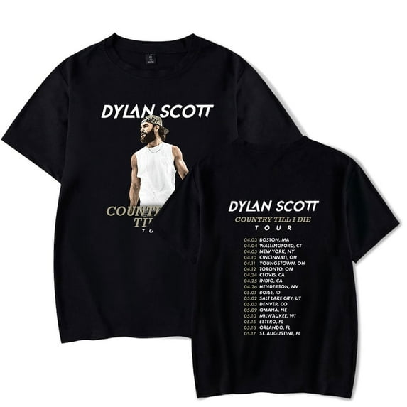 Dylan Scott Country Til I Die Tour Trendy Casual Short Sleeve T - Shirts