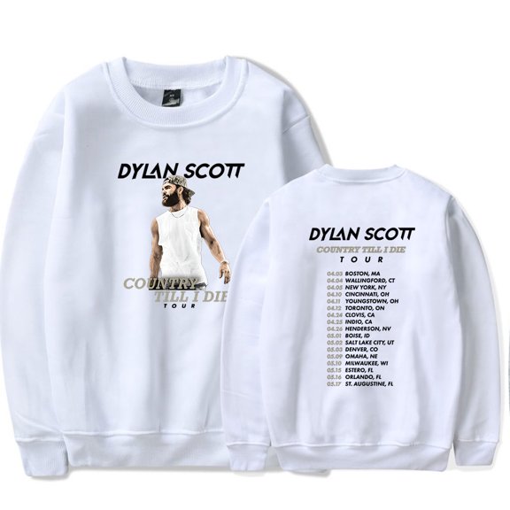 Dylan Scott Country Til I Die Tour crew neck sweatshirt Merch Long sleeve Fashion Casual Hooded Sweatshirts