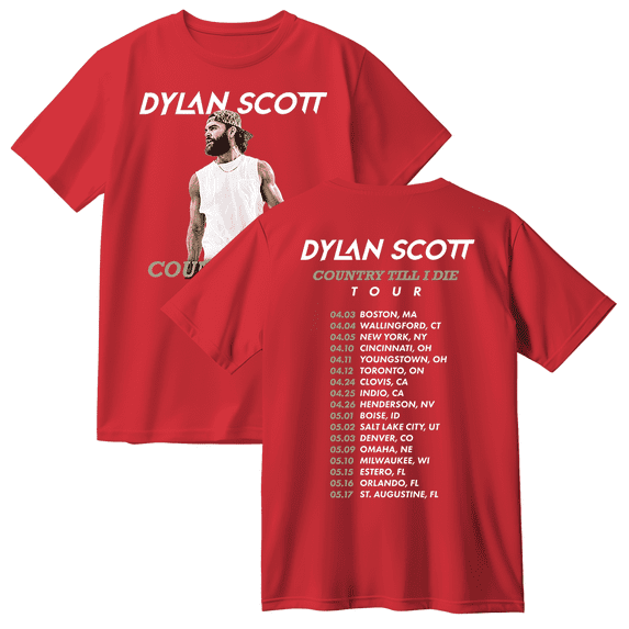 Dylan Scott Country Till I Die Tour Cotton Tee Women Men Short Sleeve Crewneck Casual Fashion T-shirt