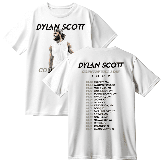 Dylan Scott Country Till I Die Tour Cotton Tee Women Men Short Sleeve Crewneck Casual Fashion T-shirt
