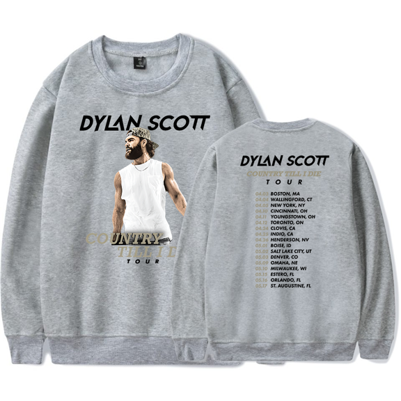 Dylan Scott Country Till I Die Tour Crewneck Sweatshirt Merch Casual Sweatshirt Unisex Clothing