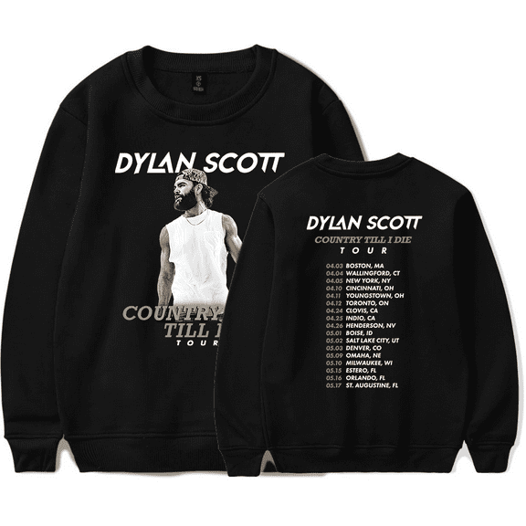 Dylan Scott Country Till I Die Tour Crewneck Sweatshirt Merch Casual Sweatshirt Unisex Clothing